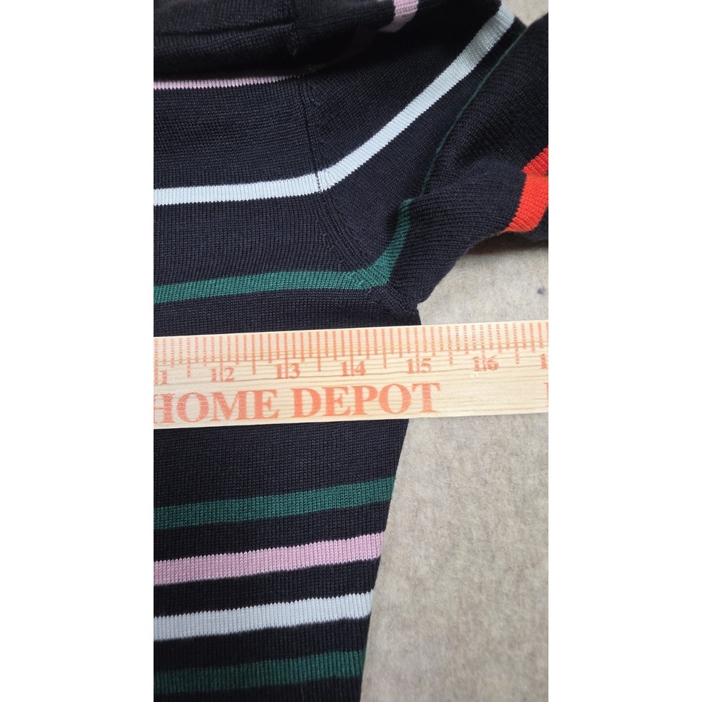 Vince Camuto Sweater Dress Knee Length A-line Stripe Rainbow Stretch XS - Picture 6 of 9